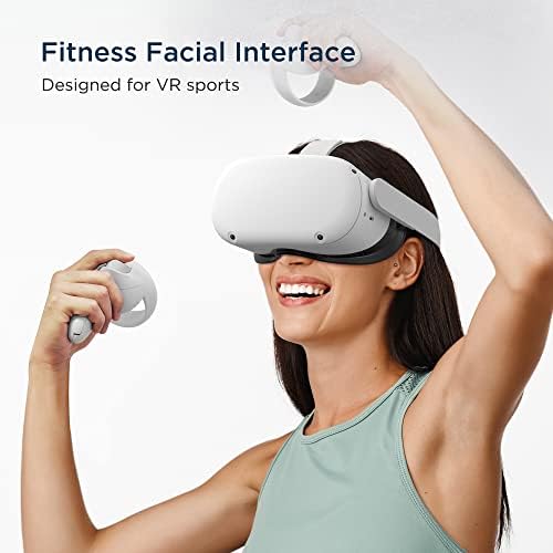 Kiwi Design Acessórios de fitness de almofada de face atualizados compatíveis com o Quest 2, com interface facial Pad 2, almofada