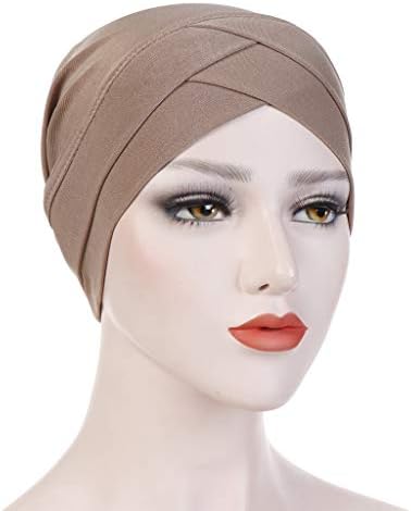Chapeiro do cabelo feminino Wrap Hat Women Mulheres Muslim Turbow Hatbow lantejas de cabeceira de cabeceira capa de lenço de cabeça