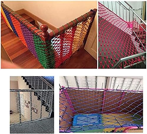 HappLignly Stair Fence Varanda Rede de Proteção, Playground Swing Swalb Net Railing Cargo Net, decoração da rede de corda ao ar livre, rede de corda de segurança infantil)