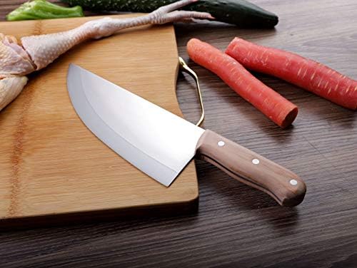Koferyy de 8 polegadas lâmina artesanal forjada aço inoxidável faca de açougueiro de tang full grande cutelo