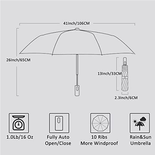 Baodini Umberlla para chuva e proteção solar-UV Block à prova de vento Guarda médio compacta para carro, mochila