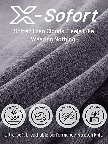 Mier X-Sofort Men's Long Slaves Camisetas Super Soft Lightweight Athletic Crew Neck camisetas para o treino casual para relaxar