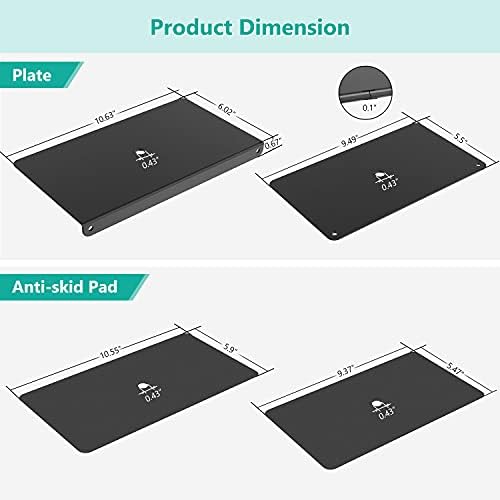 Suporte de reforço de aço wali para tampos de mesa finos, de vidro e outros frágeis, com a maioria das instalações