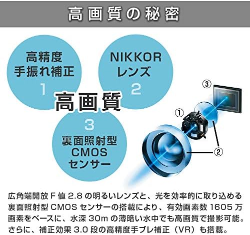 Câmera digital Nikon Coolpix W300 Coolpix Câmera à prova d'água laranja