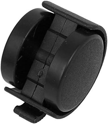 Aexit 8mmx12mm rodízios rosqueados caule 1,5 polegada de nylarn diás rodas de rodas de rodas de placa de placa de placa de placa preto 2pcs