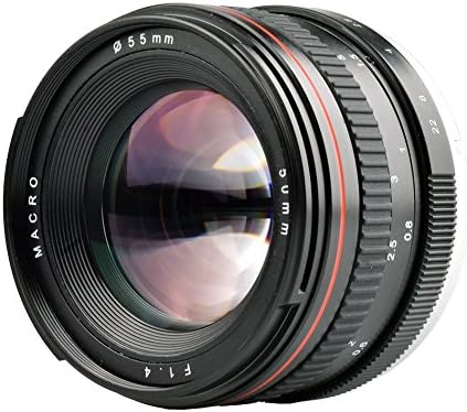LightDow EF 50mm F1.4 Manual de telefoto padrão e médio foco lente de câmera de quadro completo para rebelde T7 T7i T6 T6i T5 T5i