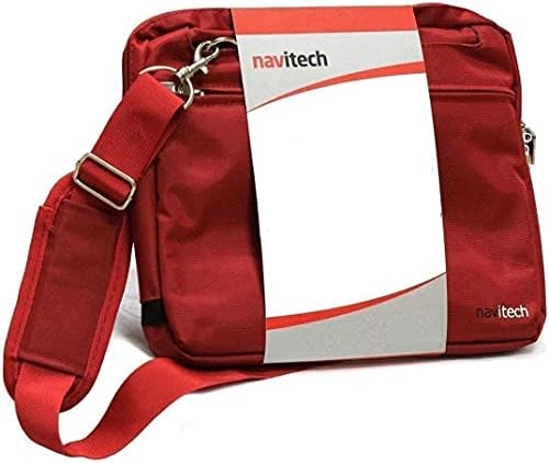 Navitech Red Red Premium Premium resistente a água de choque absorvente Messenger Bag compatível com o tablet LCD Writing,