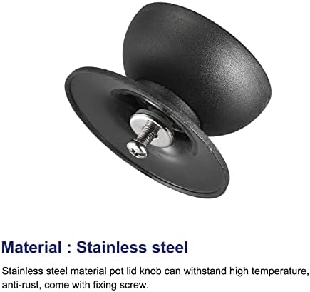 Meccanixity Universal Pot tampa, botão de substituição de RF 53x26mm para vidro, tampa da tampa da panela de aço inoxidável,