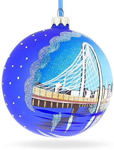 Dallas, Texas Glass Ball Christmas Ornament 4 polegadas