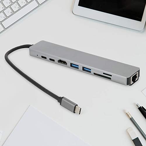 Huangxing - hub USB C, com função de dissipação de calor 8 慽 n 鈥? Adaptador do tipo C portátil, para dispositivos Tipo C