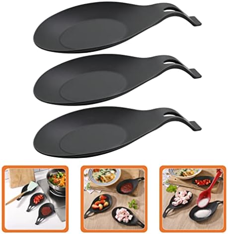 Suporte para mesa de cabilock stand stand 3pcs colher de silicone descanso balcões de cozinha de silicone spoter utensil de silicone