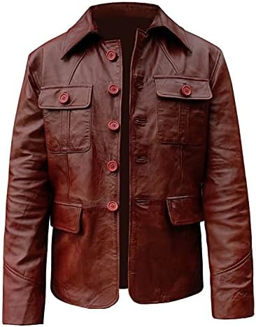 Blazer de couro para homens - Blazer de couro de casca de cordeiro - casacos esportivos de couro para homens e blazers