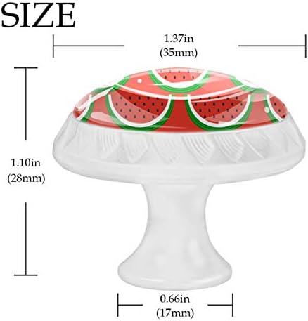 Idealiy Watermelon Pattern Summer Fruit Design Door Gaveta Pull Handle Decoração de móveis para cabine de cozinha penteadeira