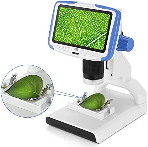 XDCHLK 200X Microscópio digital 5 '' Tela de vídeo Microscópio Microscópio Microscópio Apresente Ferramenta de Biologia Científica