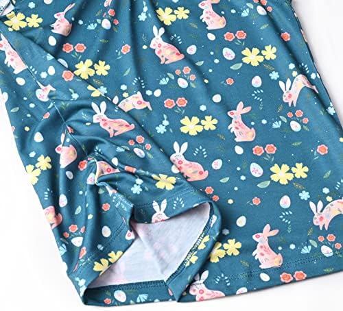 Pijama feminino Conjuntos de manga de vibração Buzados de babados macios Tamanho 4-13 anos