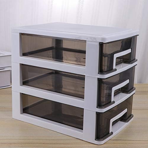 CLIMPEED TABELA DE Mesa Portátil Plástico Plástico- gaveta Organizador de desktop gavetas de armazenamento empilhável Casa de armazenamento de armazenamento Caso de contêiner de várias bin-bin para o escritório banheiro banheiro preto maquiagem mesa de maquiagem