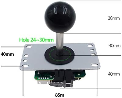 SJ@JX Arcade Game 2 Player Controller Diy Kit Microswitch Button Robled Button 4 & 8 Ways JOYSTICK ZERO ALA