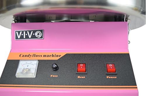 Máquina de algodão comercial de algodão elétrico rosa vivo, fabricante de caçadores de doces Candy-V001