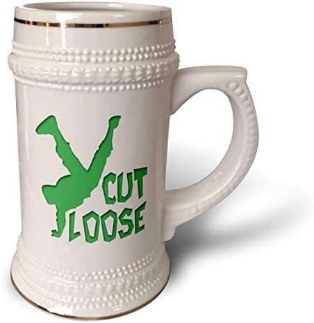 Imagem de 3drose de palavras cortadas com picture da dançarina verde - 22oz de caneca de Stein