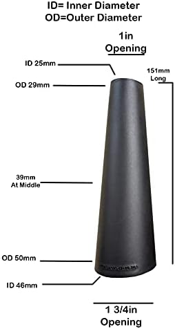 Adaptador de mangueira a vácuo Este redutor de fixação de vácuo de cone se encaixa 1 3/4 polegadas a 1 polegada projetada