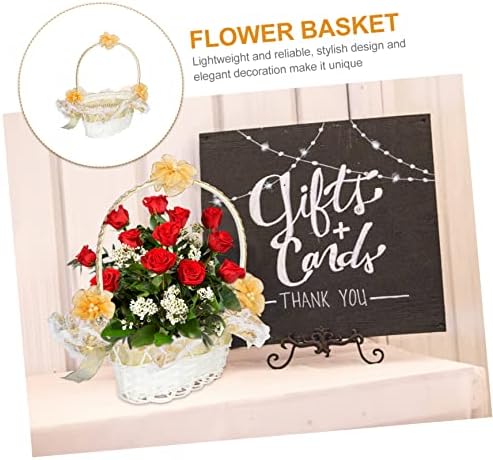 Cesto de flor de flores esfumadas cestas de cesta de vime cestas de flor das cestas para casamentos de casamentos de cesto de cesto