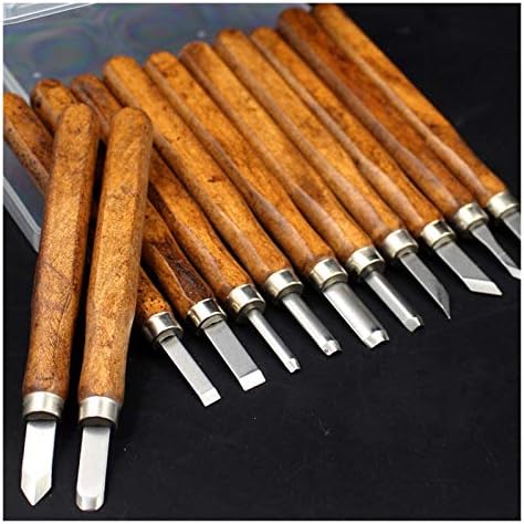 Xiaofang Fangxia Store 10pcs Professional Wood Escultura de ferramentas de cinzel conjunto de ferramentas de mão para esculturas detalhadas de escultura GOUGES GOUGES