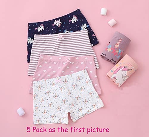 Chung Toddler Little Girls Kids Briefs calcinha de calcinha macia Boyshort Pacote de roupas íntimas Big Girl Diário