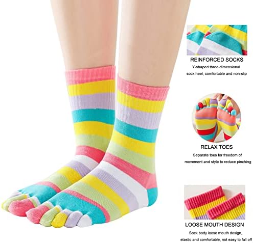 Meias de dedão mulheres mulheres arco-íris algodão felpudo meias do meio