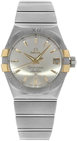 Omega Constellation Co-axial 38mm 123.20.38.21.02.005 18K Gold amarelo e aço inoxidável Relógio masculino