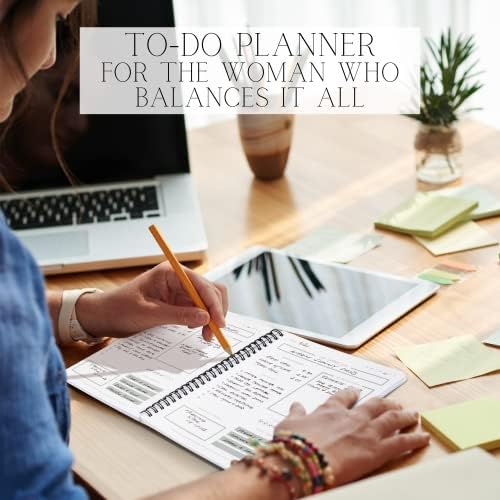 Simplificado para fazer notebook Planner List - organize facilmente suas tarefas diárias e aumente a produtividade - o diário diário minimalista perfeito e a lista de verificação de suprimentos de escritório sem data para mulheres
