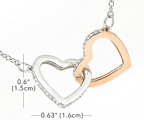 Colar artesanal - colar personalizado para filha da mãe, cartão de mensagem de colar de corações entrelaçados, dia do casamento,