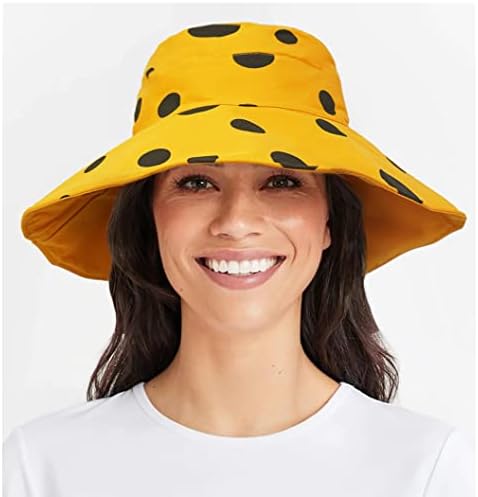 Chapéu de balde reversível glamourstar para mulheres UV Sun Protection Hat Brim Beach Summer Summer Hats dobrável Double-late