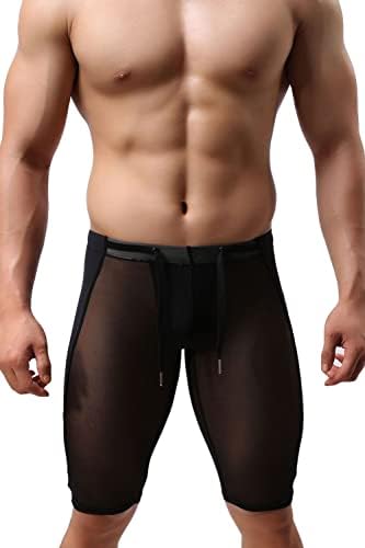 Sandbank Men's Compression Sports shorts apertados malha de exercícios de ginástica calça curta