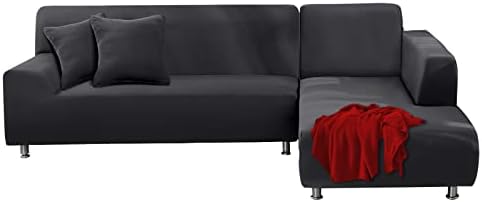 Figooo tampas do sofá seccional L formato L 2pcs tampas de sofá-de-sofá para sofá-sofá secional