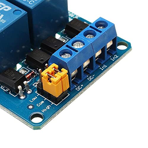 1pcs betep 12v 2 canal retransmite módulo de alto e baixo gatilho para auduino