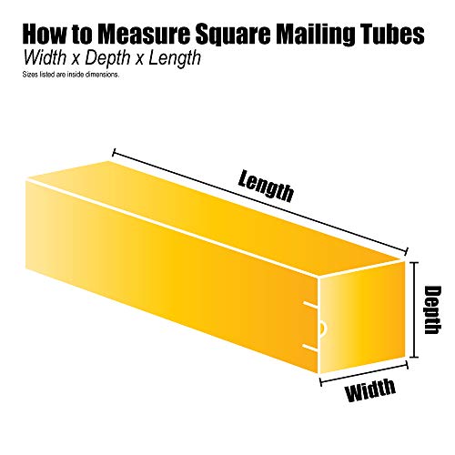 Tubos de correspondência quadrada de suprimentos de suprimento superior, 5 x 5 x 48 , Kraft