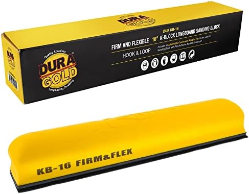 DURA-GOLD PRO SERIA 16 LANDER K-BLOCK Firm & Flex Longboard Lixing Hand Block Pad com suporte de gancho e loop e adaptador PSA