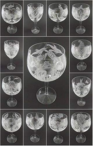 Incisoart Mão gravada italiana Goblete de cristal de areia de areia de areia de vinho artesanal de vinho tinto de vidro
