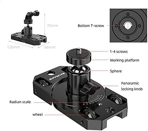 Montagem do estabilizador de câmera panorama para GoPro para osmo para acessórios Insta360