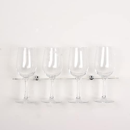 Wanlian Wine Glass Portador de vinhos de vidro de vidro rack de armazenamento acrílico Montado com parede de vidro portador