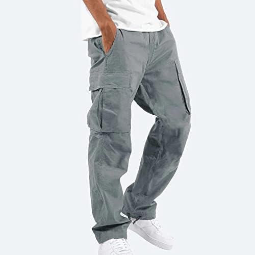 Calça de carga esportiva de wenkomg1 para homens trabalhos luxuosos calças folgadas calças de moletom reto de pernas pescando calças de caminhada