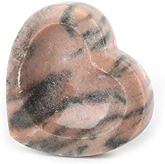 QYY Heart em forma de coração criativo complexo de pedras solar de pedra de pedra
