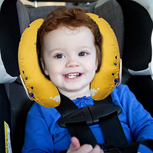 Suporte ao pescoço da cabeça do assento do carro bebê, inserção de segurança do carrinho ajustável da criança, almofada de apoio de viagem em forma de banana em forma de U