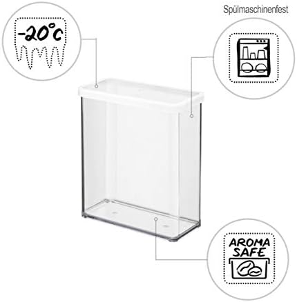 Rotho Loft Storage Tin 3.2L, plástico, 3,2 litros, transparente