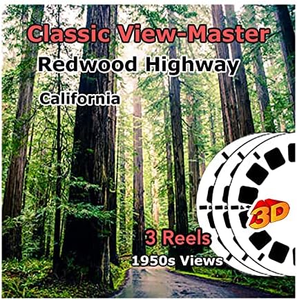 3DStereo Viewmaster - Redwood Highway, Califórnia - 3 Reel Set -