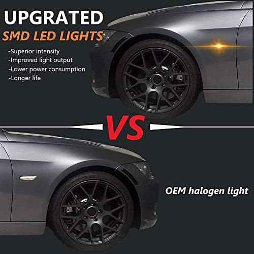 Auto.World 2pcs Luzes do marcador lateral: LENS DE LED LED COMPLETO DO LED PARTIDO LED LED LED LED LED LED LAMBLE SINGRAÇÃO
