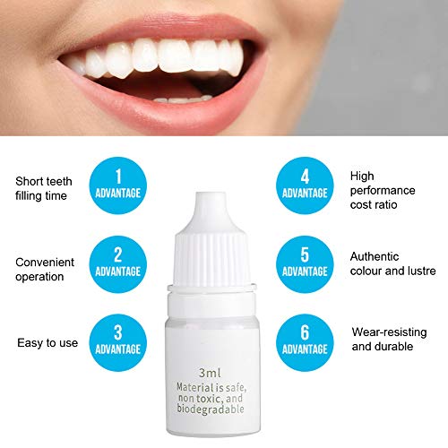 Kit básico de reparo dental, kit de reparo de dentes temporários, dentes enchendo as lacunas de cavidade dental material de