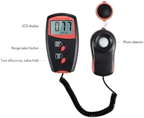 MH LX -1010B Digital Luxmeter Light Meter com tela LCD - Range até 50.000 lux