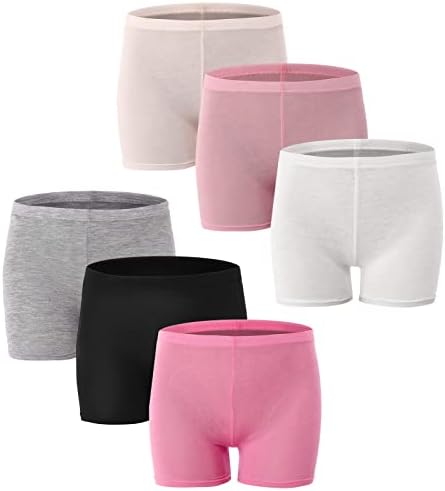 Richeri 6 peças shorts de dança de moça de moça curta shorts de praia e shorts de segurança 6 cores