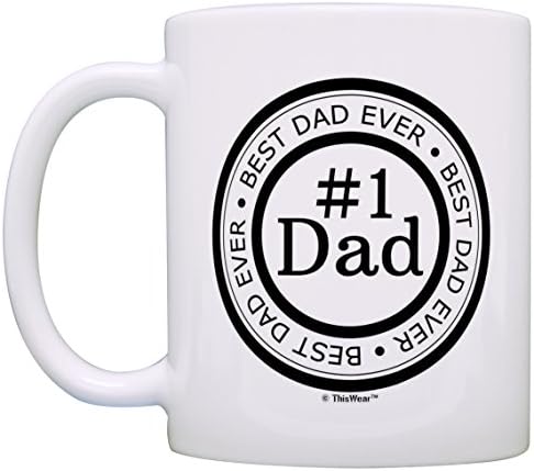 Presente do Dia dos Pais Melhor pai de todos os tempos Número 1 Papai Presente Presente de aniversário Caneca de caneca de chá de chá branco